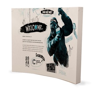 Présentoir Popup Courbé 10 pi.