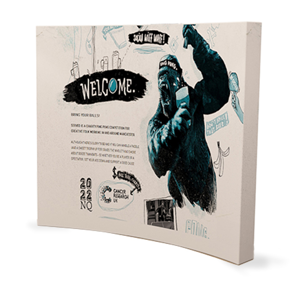 Impression de Présentoir Popup Courbé (10 pi.)