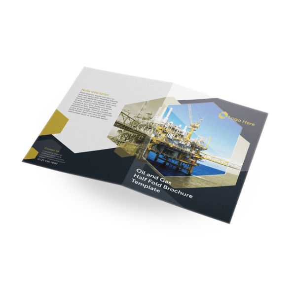 Impression de Dépliant 8.5x14 Demi-Pli