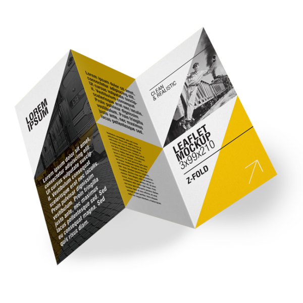 Impression de Dépliant 8.5x11 Plié en Z
