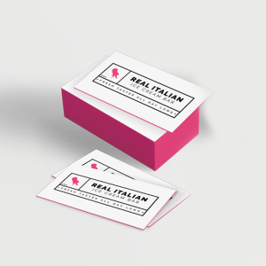 Carte d'affaire avec tranche colorée 32 pts.