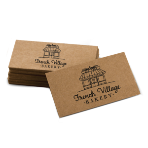 Carte d'affaire sur carton Kraft