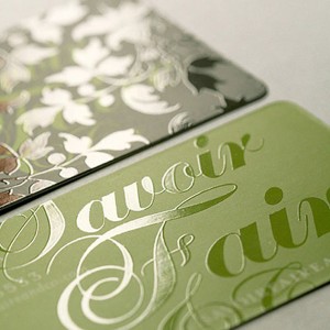 Carte d'affaire Laminée Mat avec Spot UV