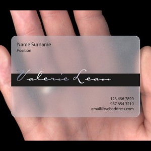 Carte d'Affaire en Plastique