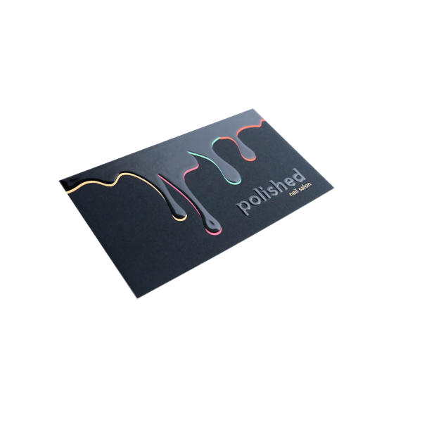 Impression de Carte daffaire Soft Touch avec Spot UV Texturé