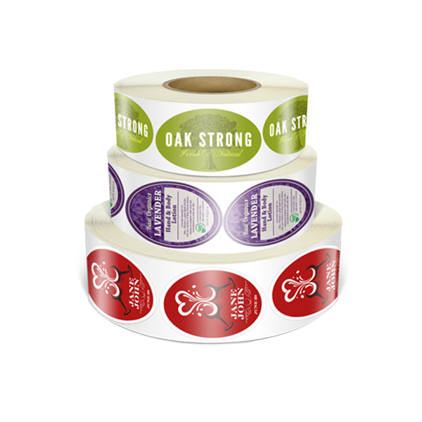 Impression de Autocollants en Rouleaux Ovales Impression de Autocollants en Rouleaux Ovales