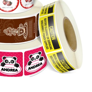 Autocollants en Rouleaux Rectangulaires